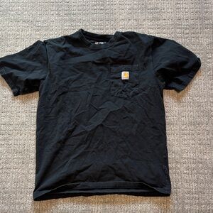 Carhartt Black Short-Sleeve Pocket Tee with Logo Patch